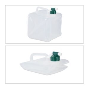 Комплект от 4 сгъваеми съда за вода, зелени