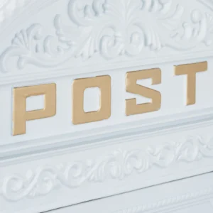 relaxdays Пощенска кутия Антик бяла