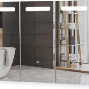Огледален шкаф за баня aquamarin с led осветление