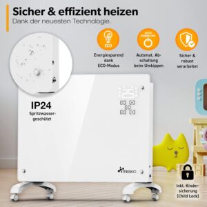tresko интелигентен електрически конвектор с wifi – 2000w