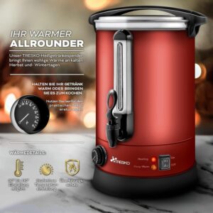 tresko уред за греяно вино и топли напитки 20l / 2500w
