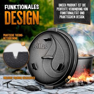 grillas dutch oven чугунен съд за готвене 4.2l