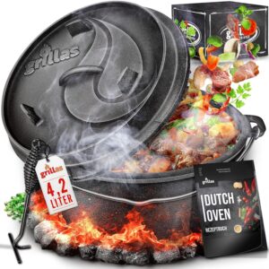 grillas dutch oven чугунен съд за готвене 4.2l