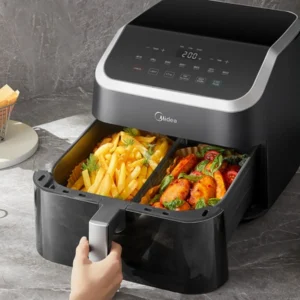 midea mad85000adk – airfryer 9 l, dual zone, heatxpress
