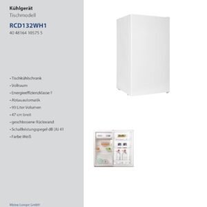 comfee rcd132wh1 – Хладилник 93 л, 85 см, автоматично размразяване, бял