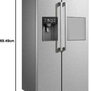 midea mdrs678fgf02 side by side хладилник с бар