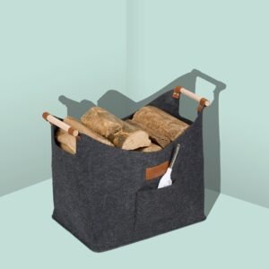 Кошница от филц за дърва