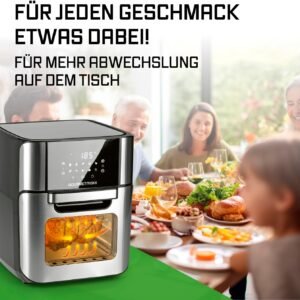 gourmetmaxx digital xxl фритюрник с горещ въздух, 12 литра