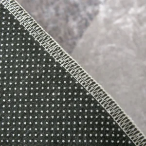 homcom Модерен кадифен килим за хол 170x120 см Геометричен килим за спалня/офис, сив