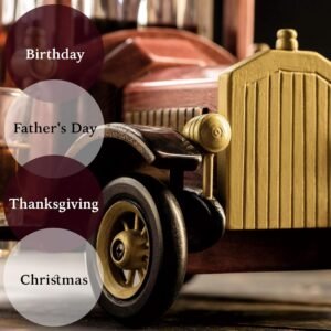 Комплект за уиски „kemstood“ с чаши и поставка във формата на ретро автомобил