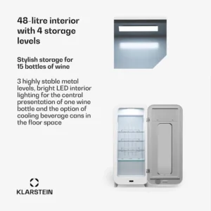 klarstein shiraz 15 uno, охладител за вино