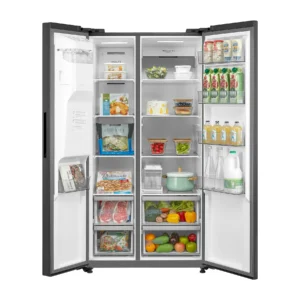 midea mdrs761myc45 – side by side 573 л, no frost, клас c, dark inox