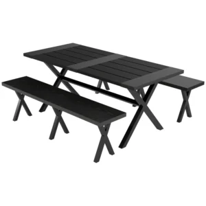 outsunny маса с пейки комплект за бира за 6 души