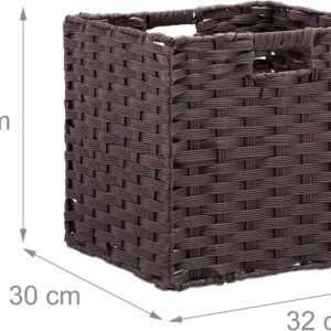 relaxdays кошница за съхранение, комплект от 4 броя