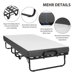 Сгъваемо легло с колелца + матрак