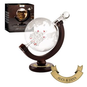 Карафа за уиски „Глобус – Кораб“ – персонализирана